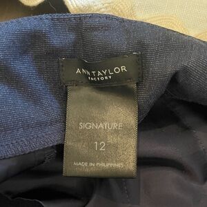 Ann Taylor Factory Navy Signature Skirt